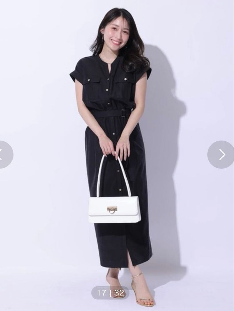 アプワイザーリッシェ　金釦ワークワンピース Apuweiser-riche