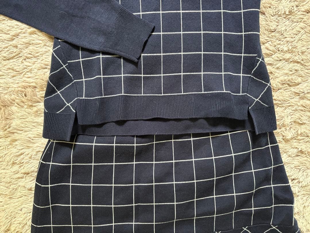 デサントニット上下セット　上S下M ネイビー