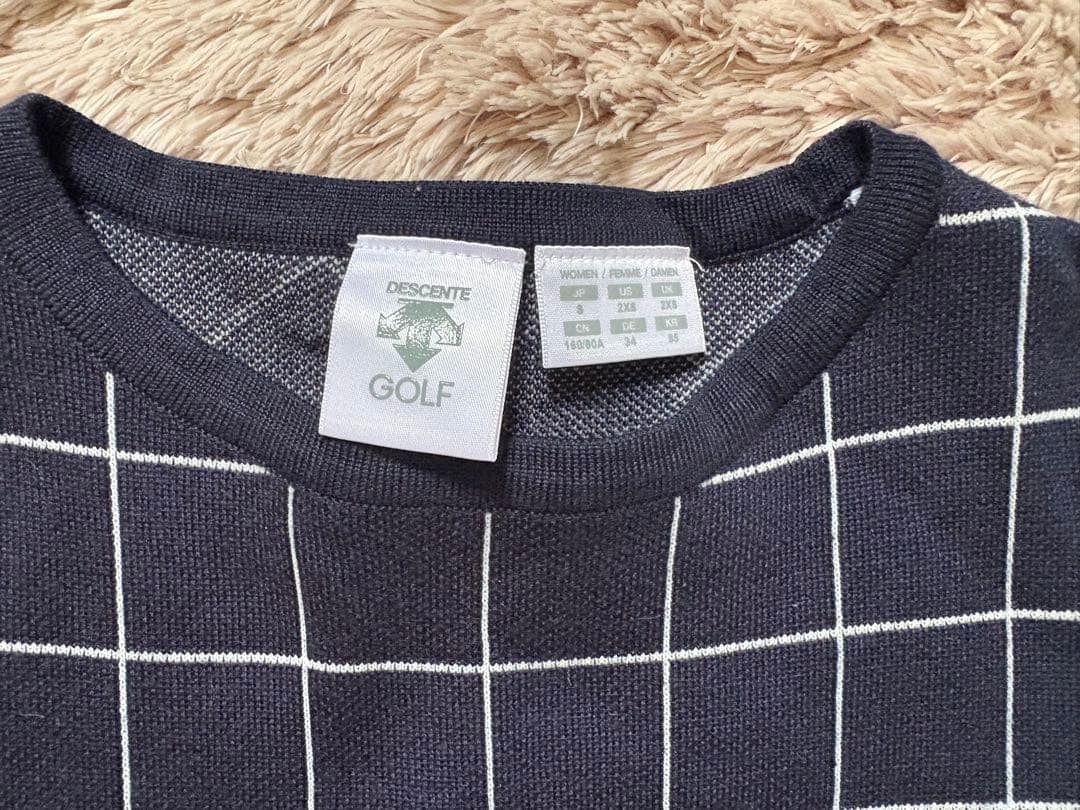 デサントニット上下セット　上S下M ネイビー