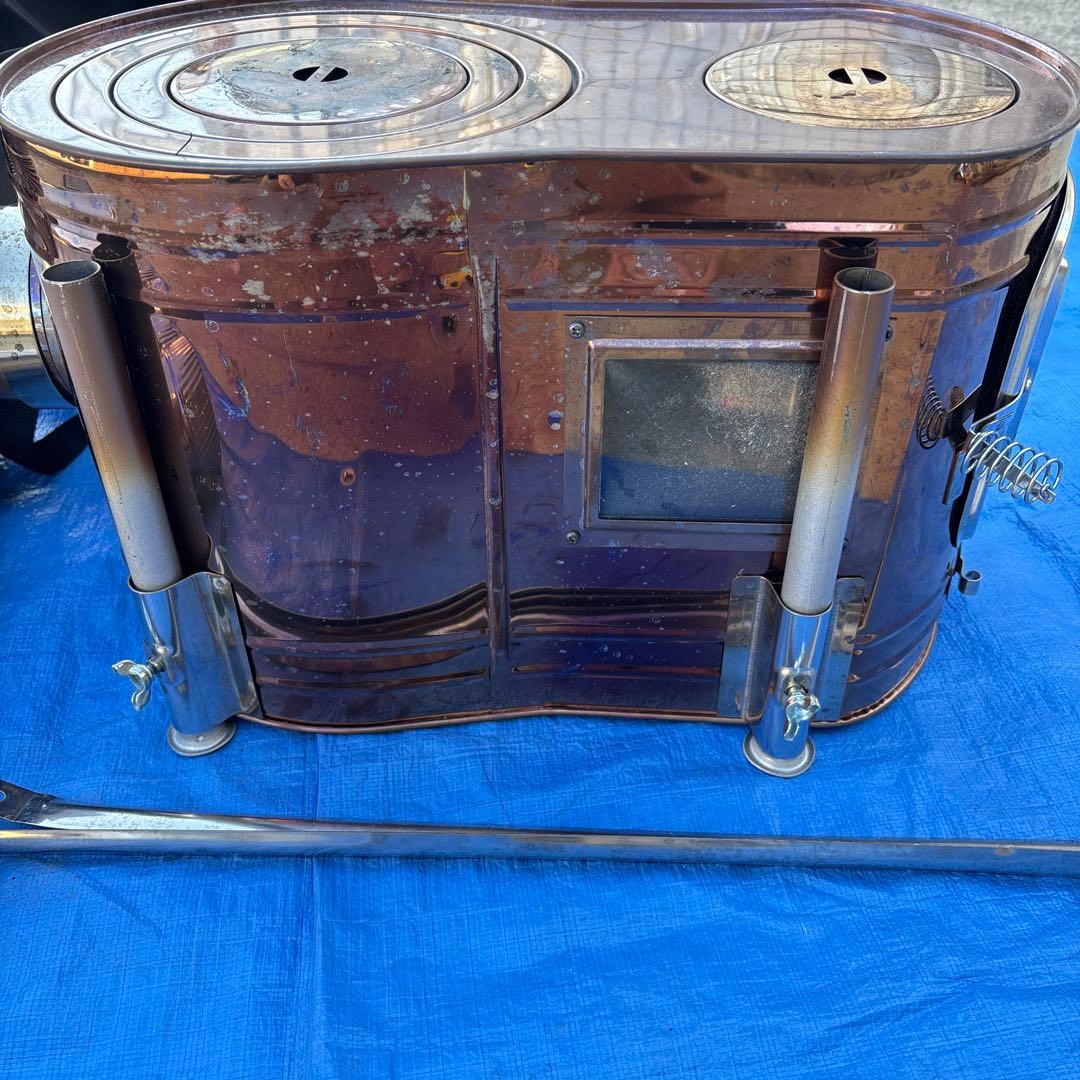 ホンマ製作所 ステンレス 時計型 薪ストーブ 本体と配管のセット