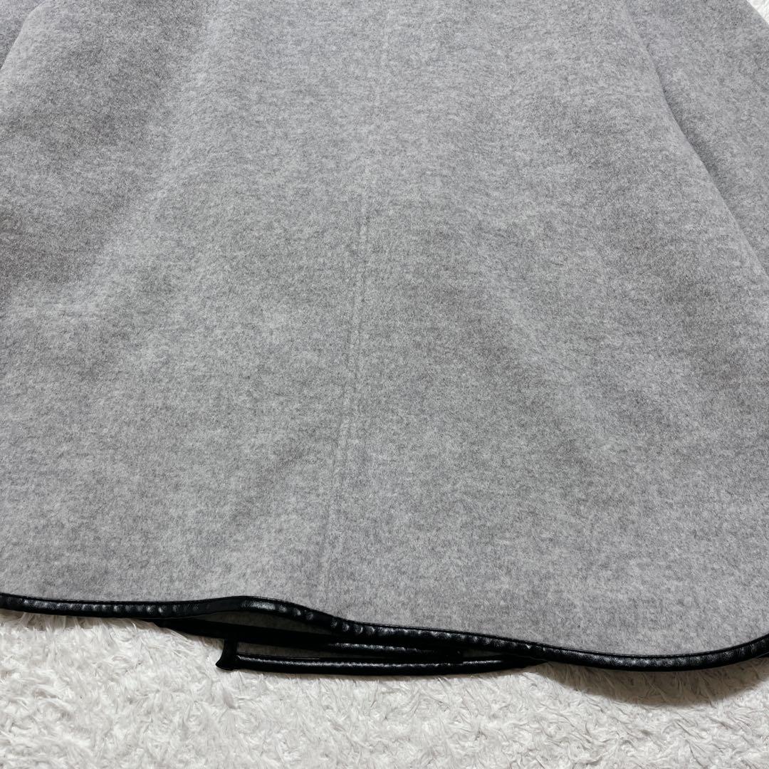タグ付き新品✨anysis パイピングポンチョコート　ウール　グレー　M