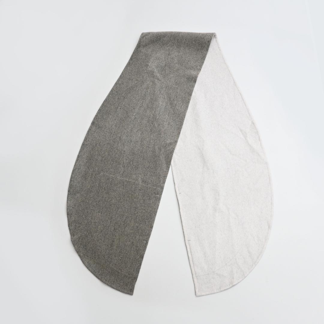 47945★年 イッセイミヤケ ポンチョコート マフラー付き グレー