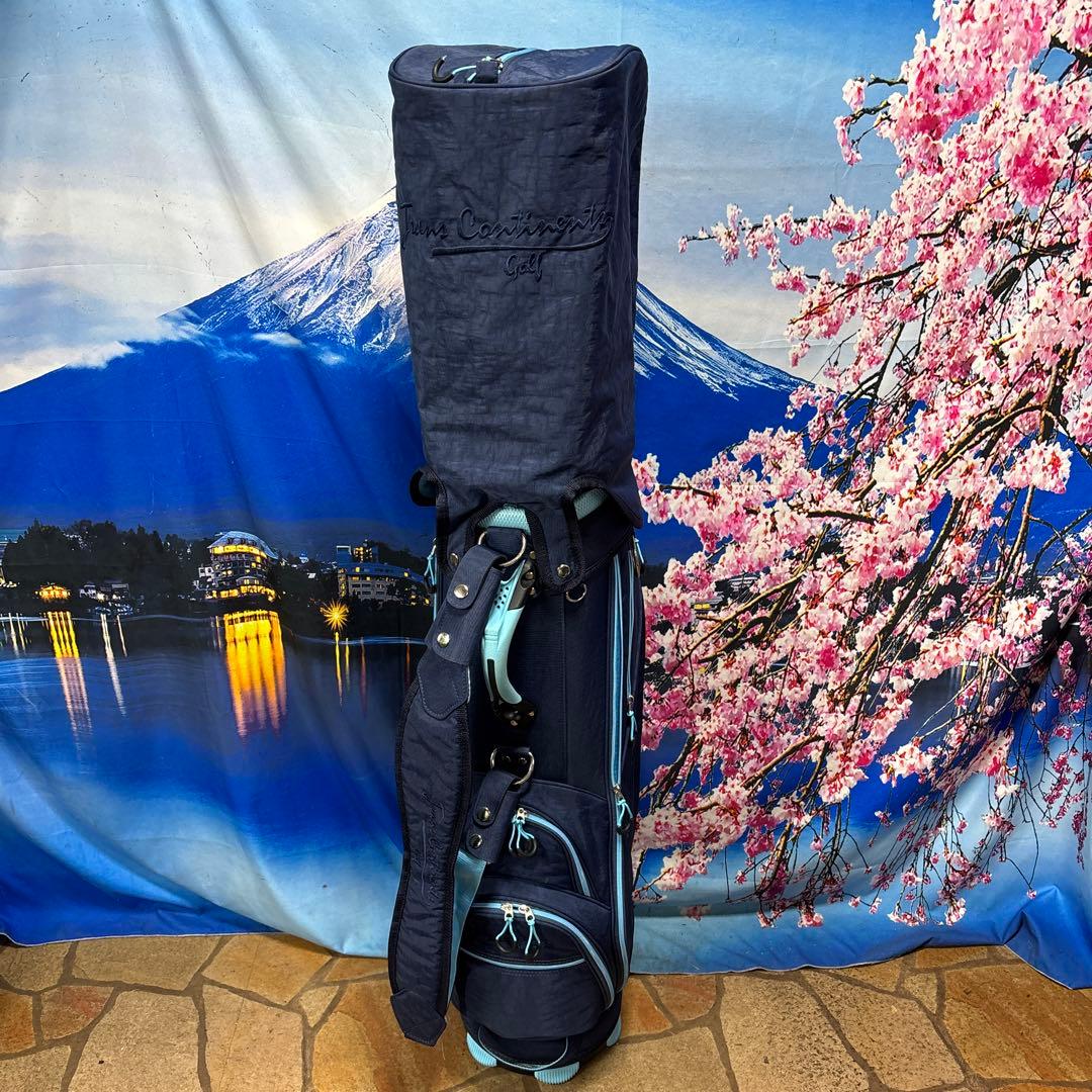 寶BX-1217 【美品】トランスコンチネンツ キャディバッグ ネイビー