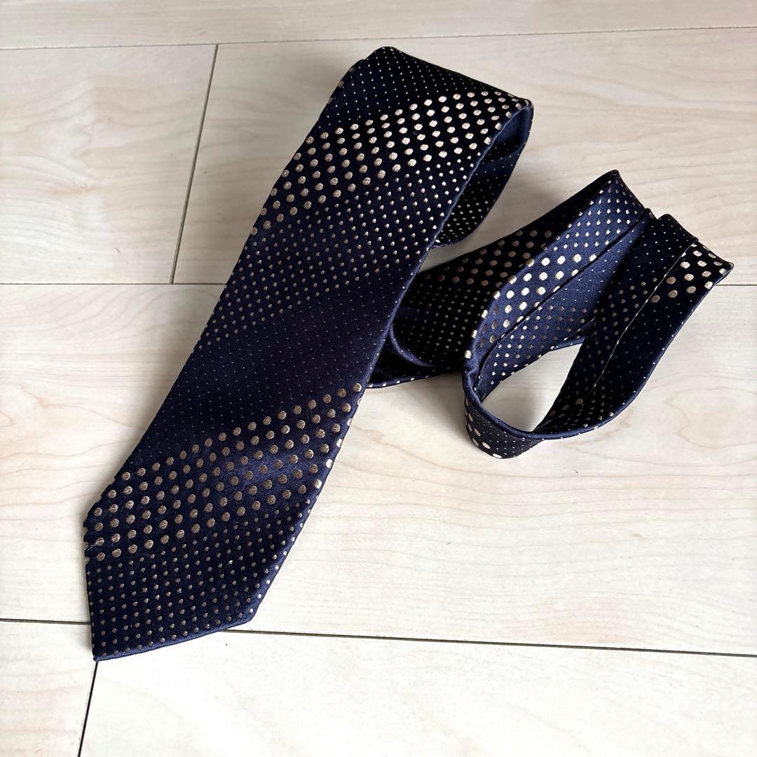 未使用級！ポールスミス 現行 ネクタイ ドット 裏地花柄　レジメンタル