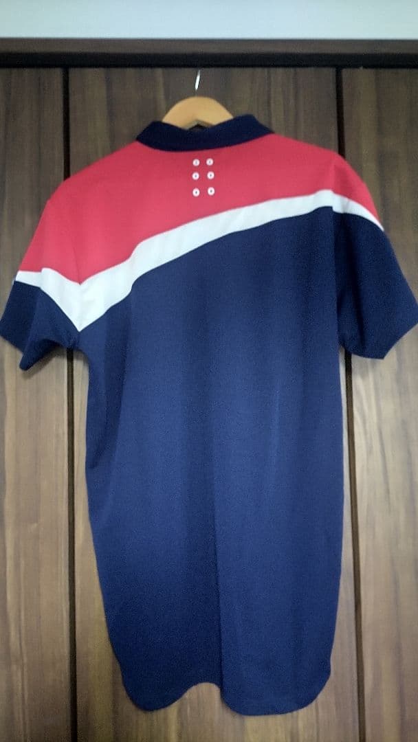 ラッセルノ　russeluno ネイビーポロシャツ カラー切替デザイン