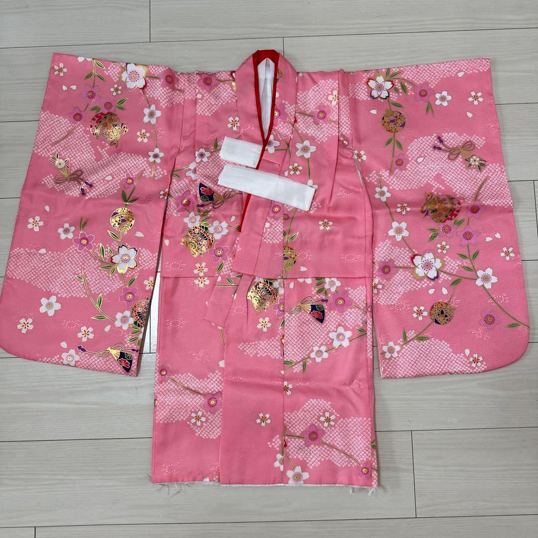 【七五三】着物フルセット ピンク 花柄