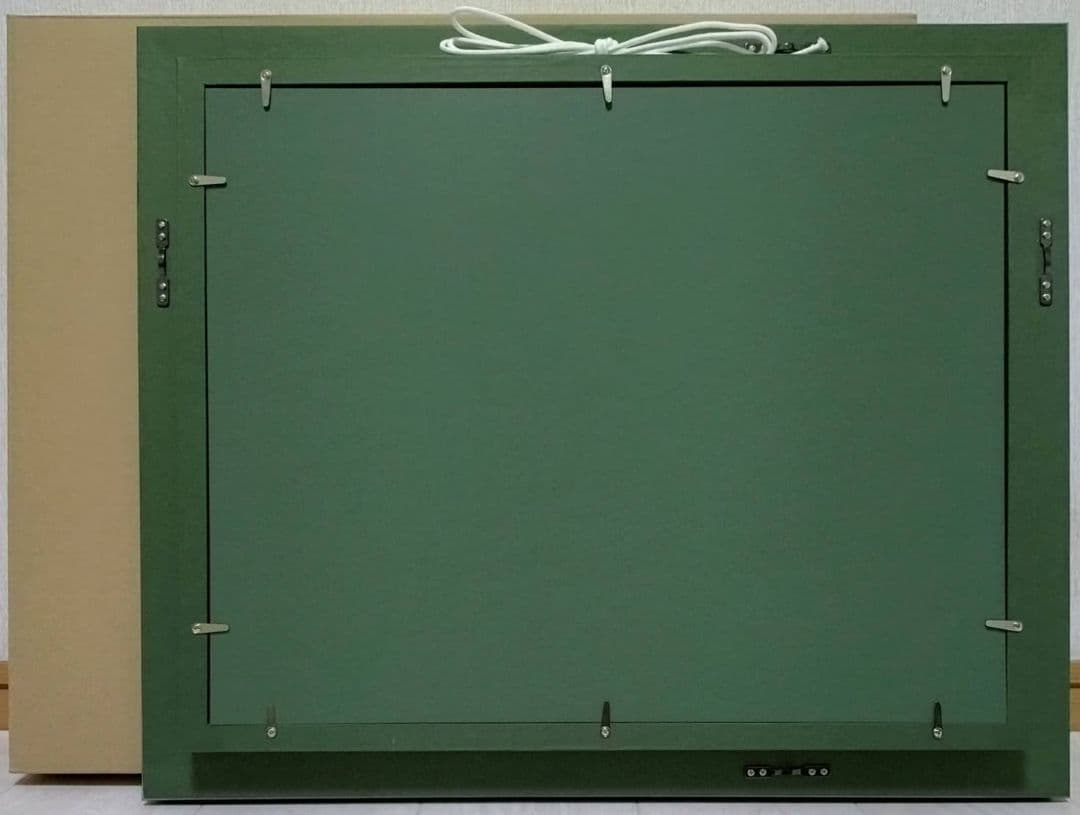 【F6号】片岡球子【花咲く富士】手描き作品/サイン有/油彩/アクリル/額縁/額装