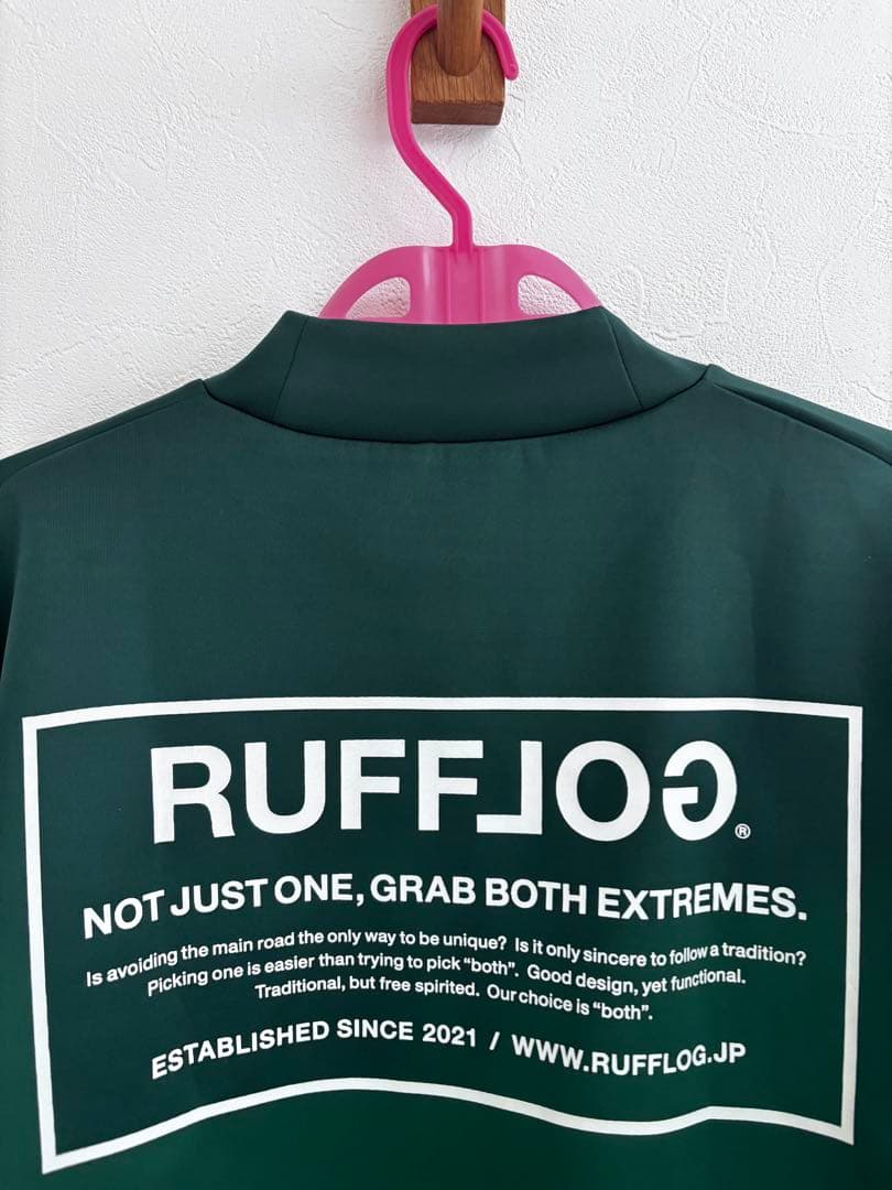 ラフロッグ　バックフレームロゴモックネックシャツ　Lサイズ