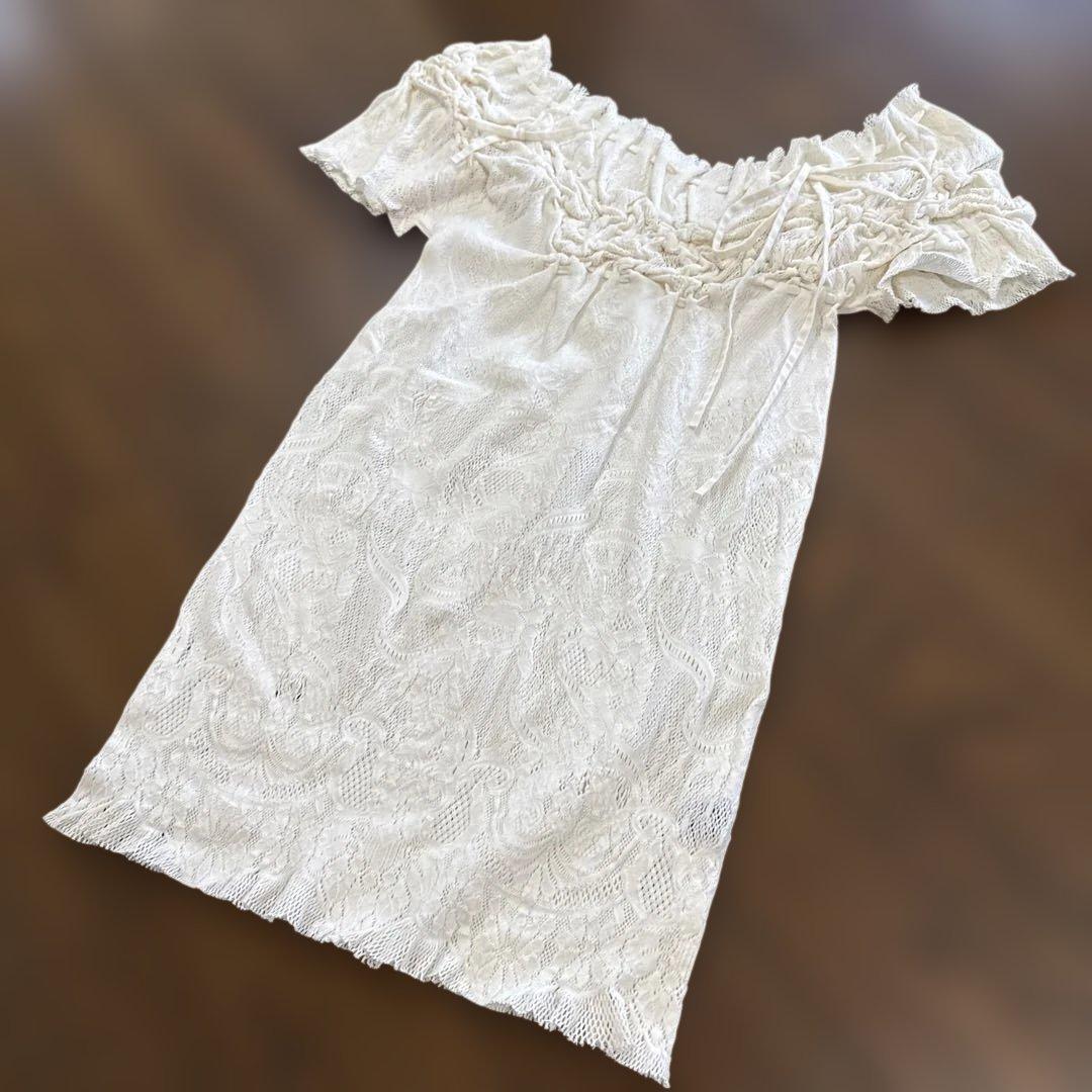 チャコット　ノーソーイング　白　リボン　レース　社交ダンス　バレエ　レッスン