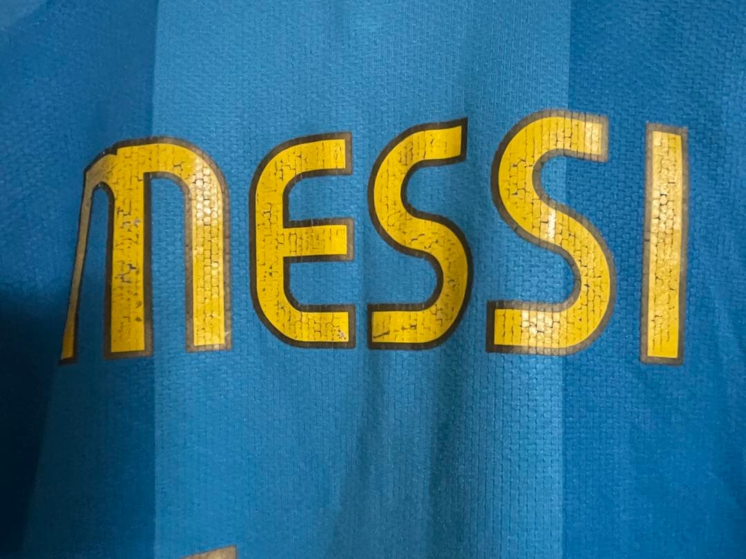 希少　FCバルセロナ　07-08 カンプノウ50周年記念　メッシ19番　ブルーL
