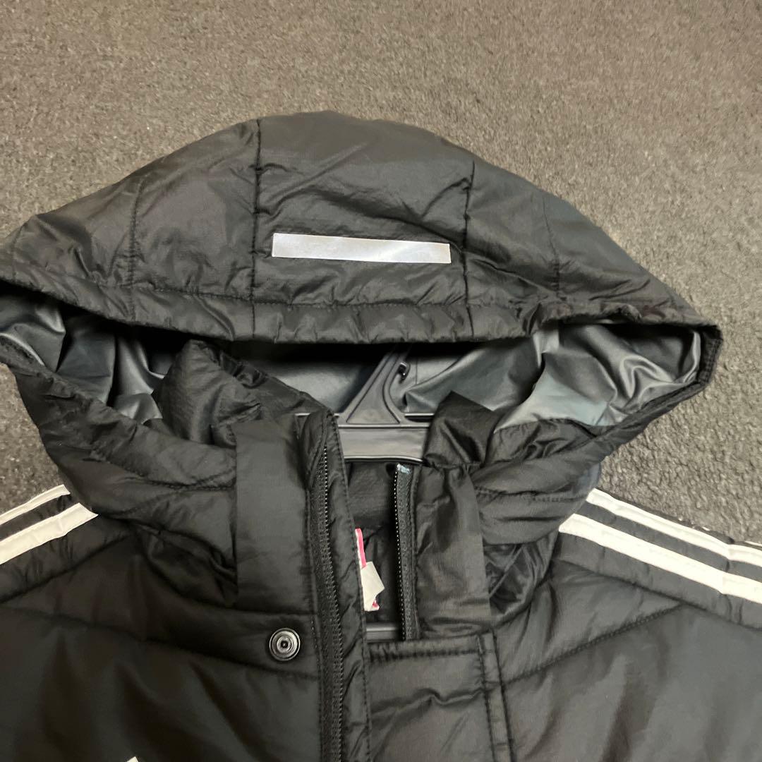 極美品⭐︎adidas アディダス ロングダウン ベンチコート ブラック 140