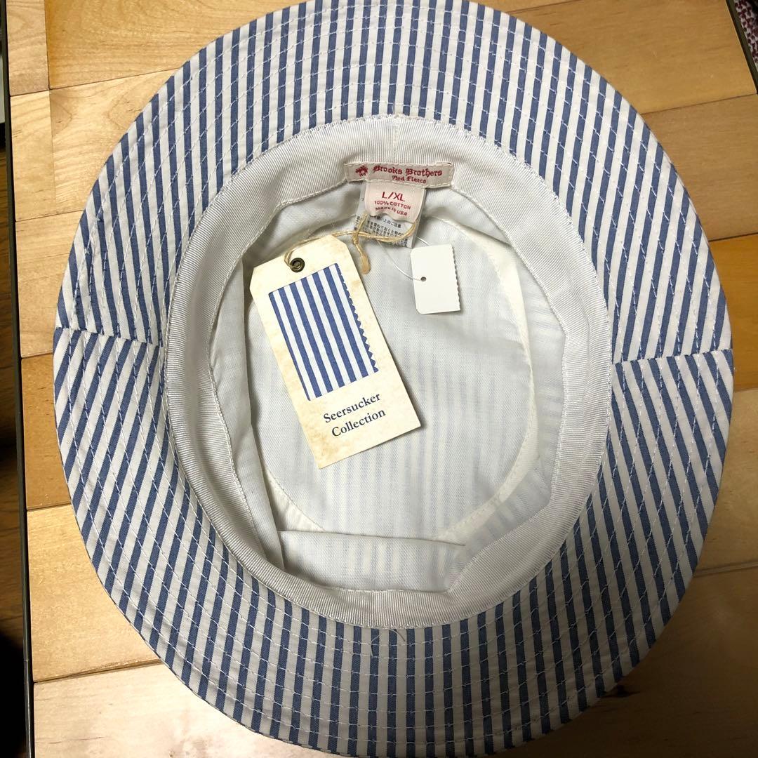 新品 アメリカ製 ブルックスブラザーズ シアサッカー ハット supreme