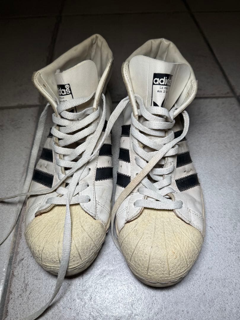 アディダス フランス製　70s プロモデル 白黒