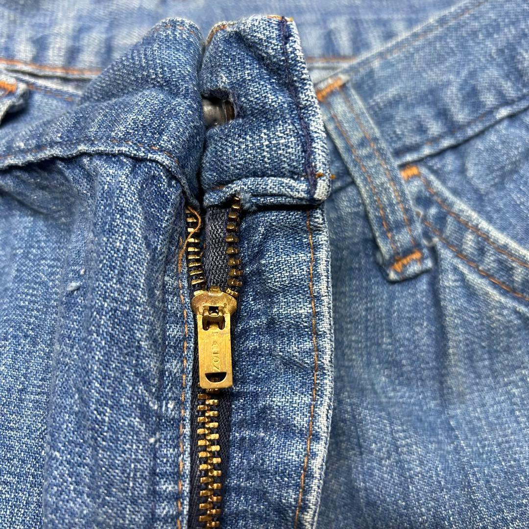 70s W35 ビンテージ デニム ワークパンツ ワイド ボロ タロン 雰囲気