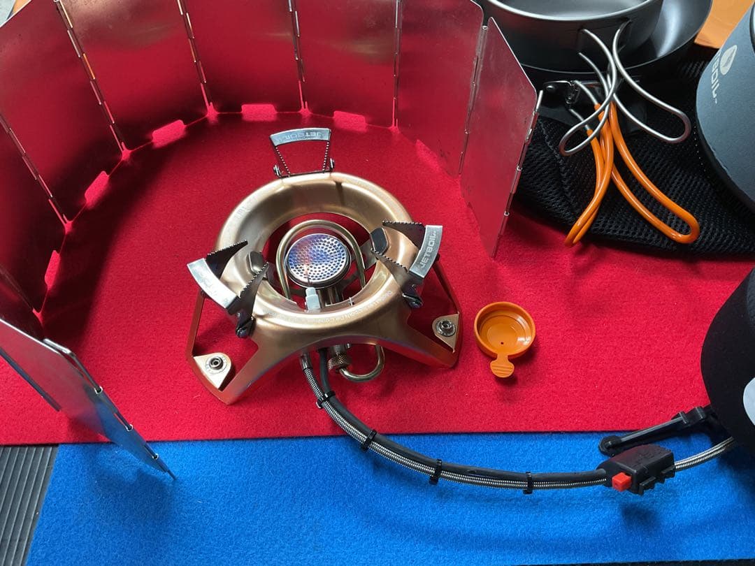 mont-bell 廃盤希少品JETBOILヘリオス動作良好美品FLパン他セット