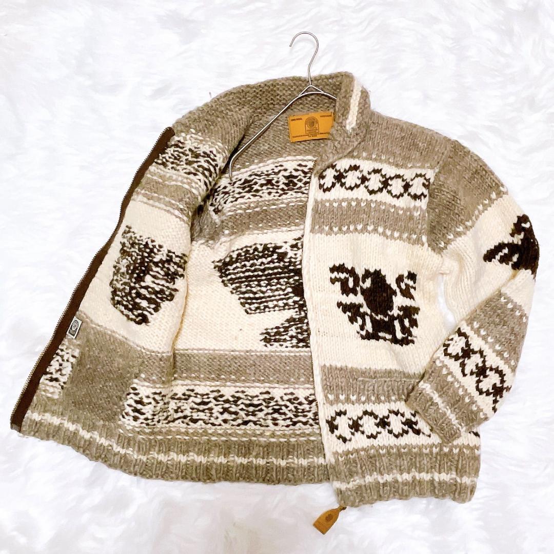 カナディアンセーター　カウチング　ビックイーグル　レザー　フルジップアップ