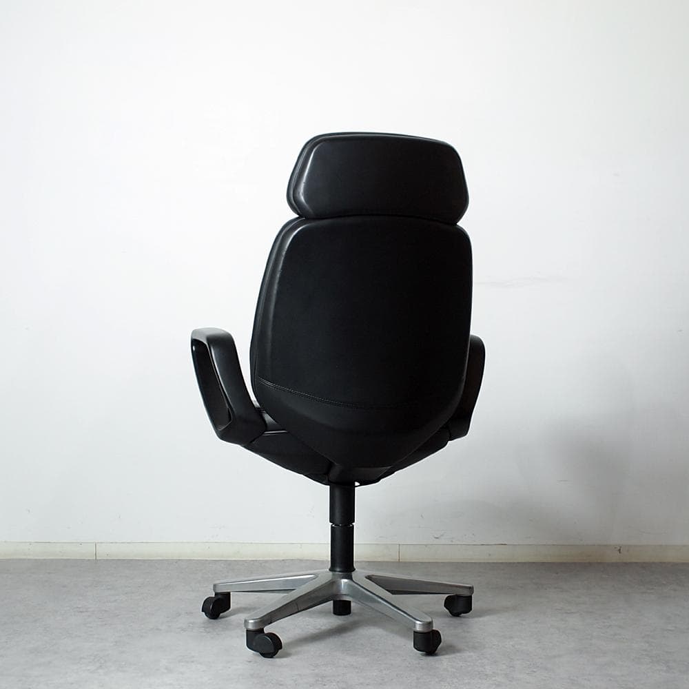 コクヨ エグゼクティブ デスクチェア 黒革 ヴィンテージ ZR24580