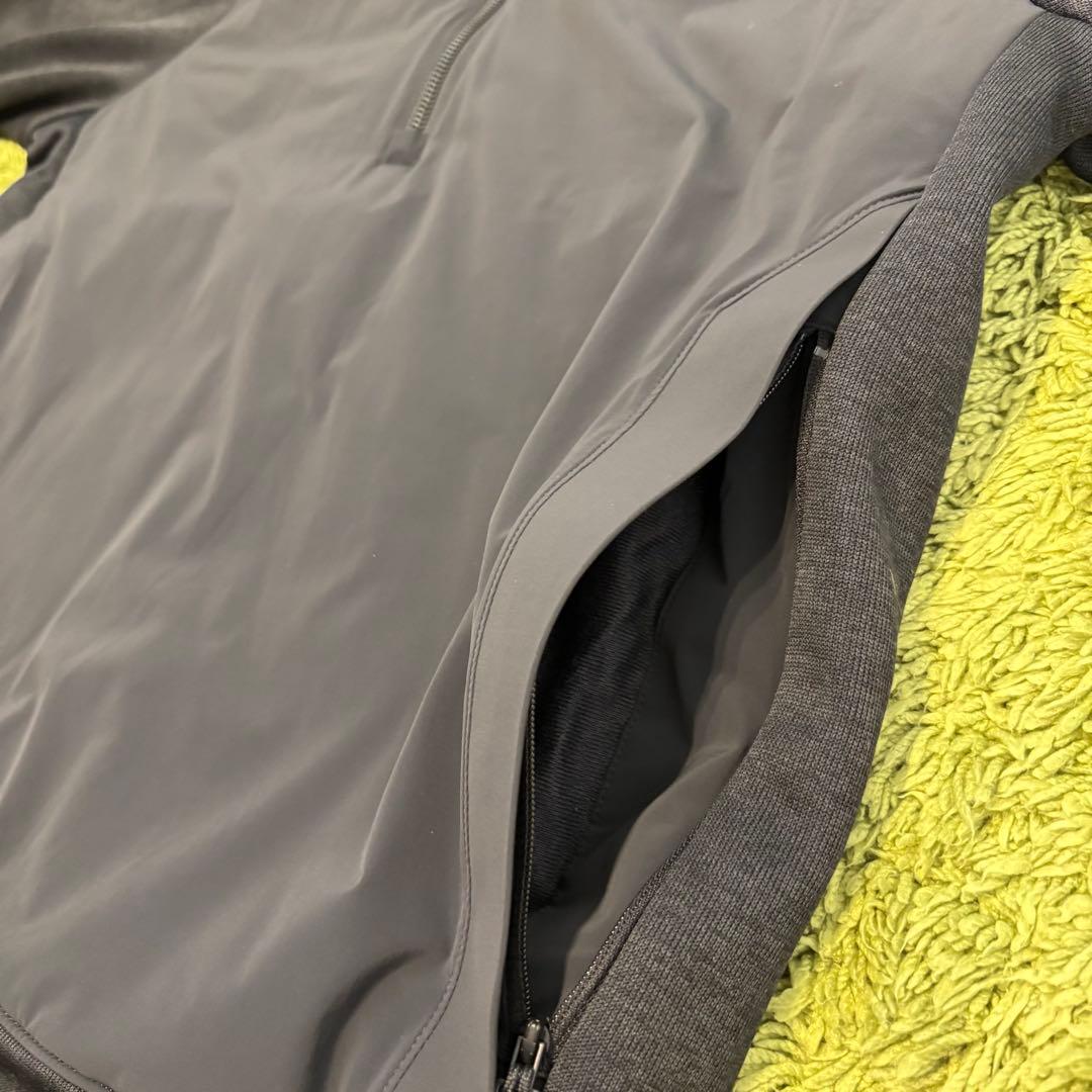 アディダス ゴルフ パデッドコンビネーション ハーフジップ長袖フーディー M 黒