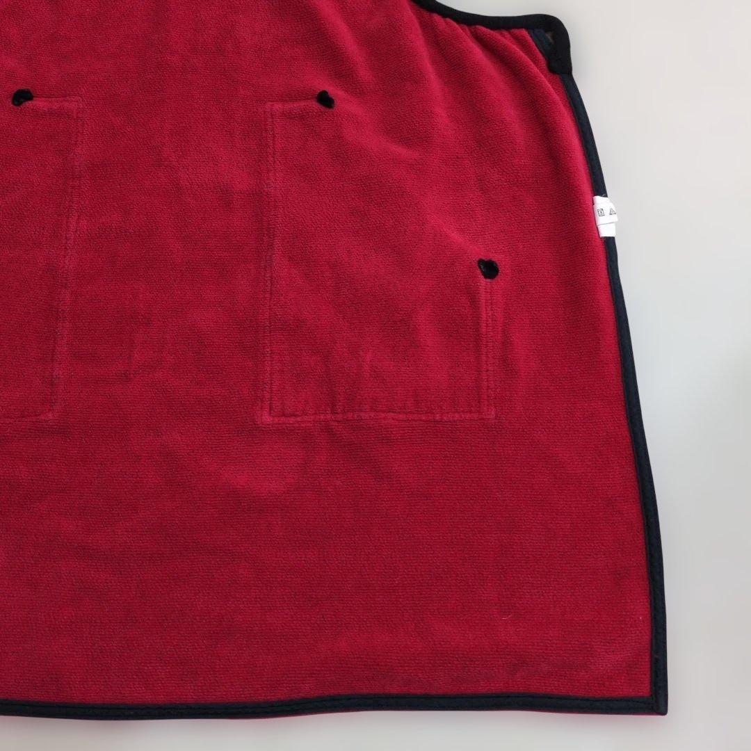 フェイラー　シェニール織花柄エプロン　レッド