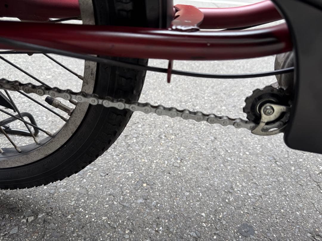 大阪府　子供乗せ　パナソニック　 電動アシスト自転車 赤 チャイルドシート付き