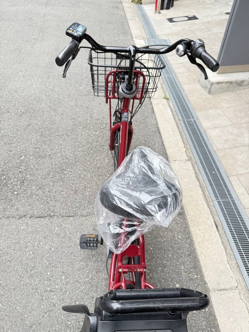 大阪府　子供乗せ　パナソニック　 電動アシスト自転車 赤 チャイルドシート付き