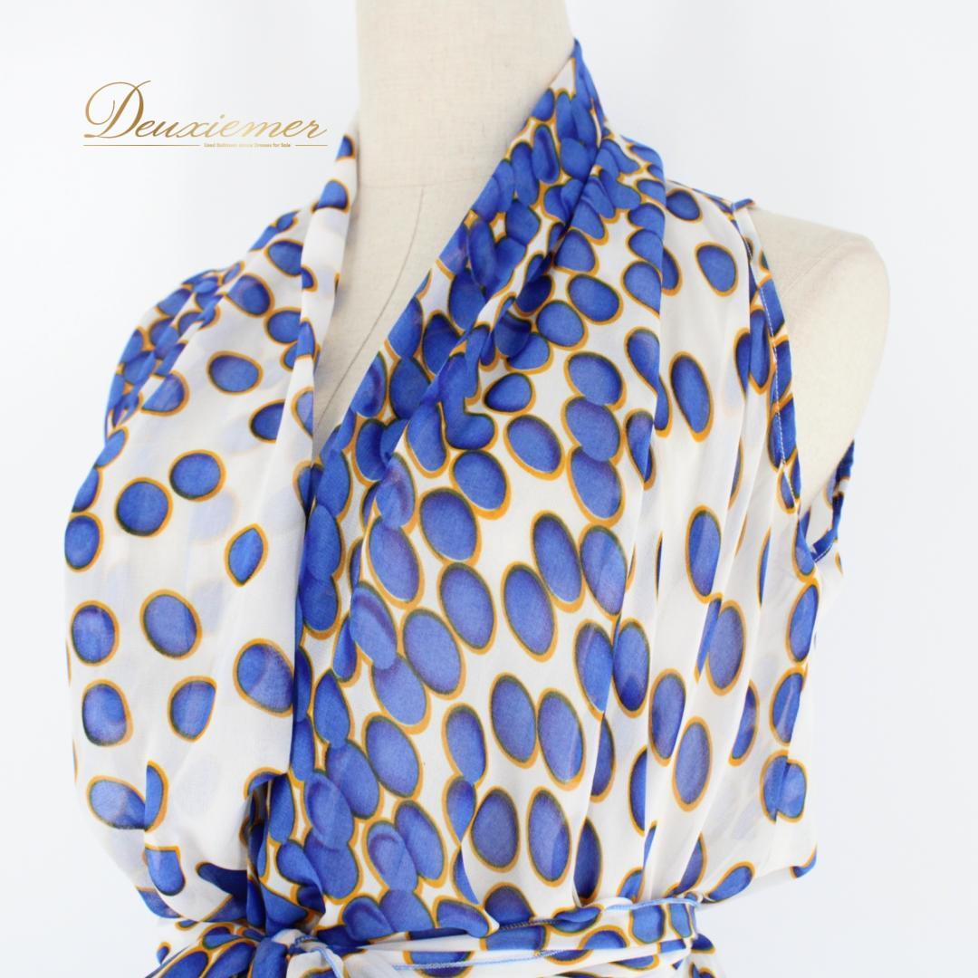 【フラメンコ衣装】ブルー docedelflamenco ブラウス トップス 青