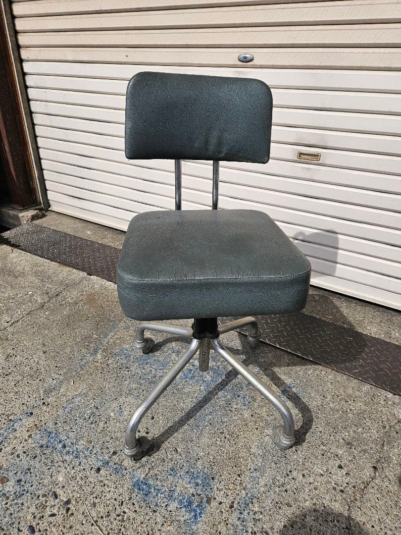 フランスヴィンテージ デスクチェア インダストリアル 回転椅子 昇降