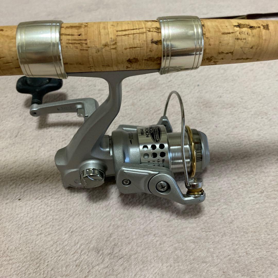 <最終値下>シマノトラウトロッド☆レトロチックコルクグリップ&良品リール付き