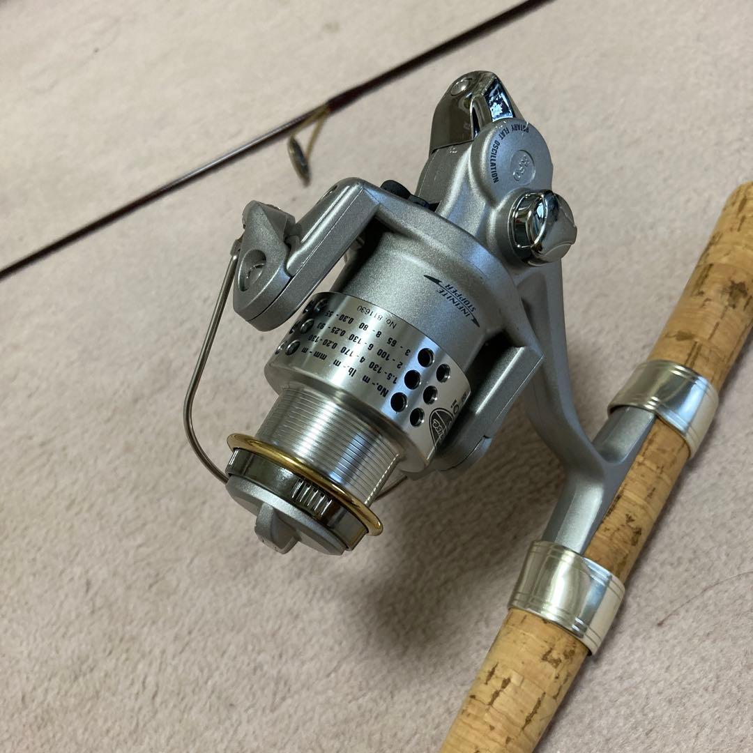 <最終値下>シマノトラウトロッド☆レトロチックコルクグリップ&良品リール付き