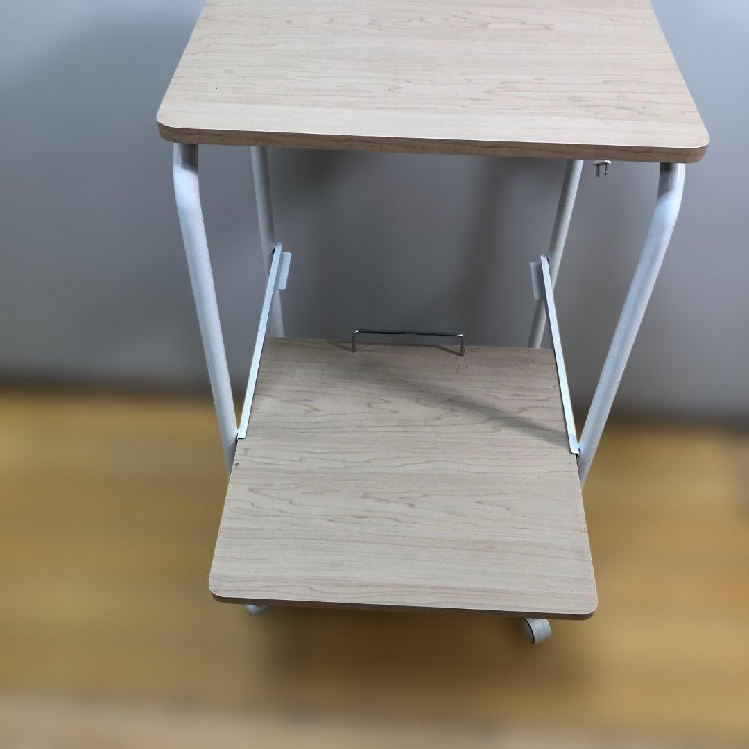 コンセント付き 3段キッチンワゴン キャスター付 木目調 260218-1