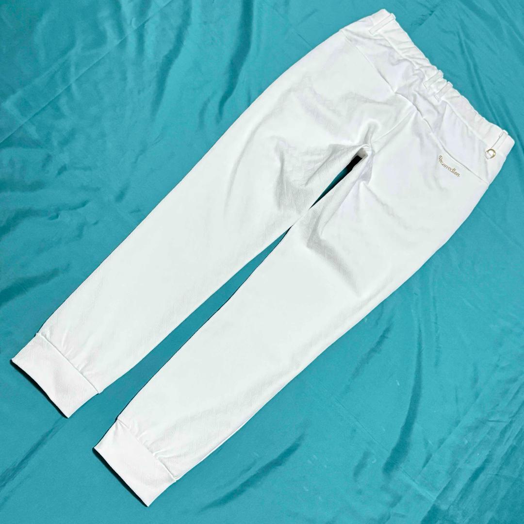 良好 レザレクション ジョガーパンツストレッチ快適 ゴルフ 上品 高級感 白系色