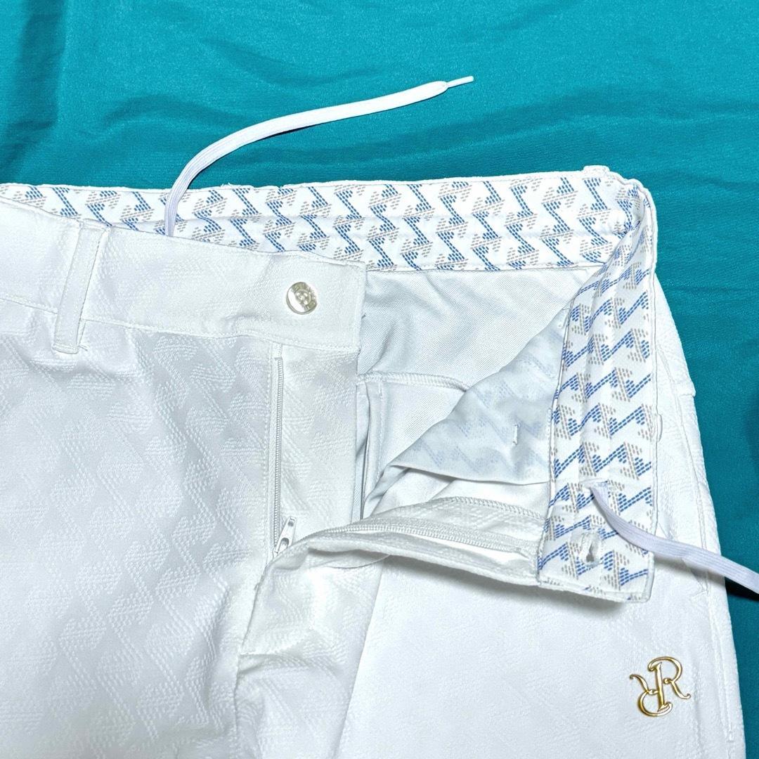 良好 レザレクション ジョガーパンツストレッチ快適 ゴルフ 上品 高級感 白系色