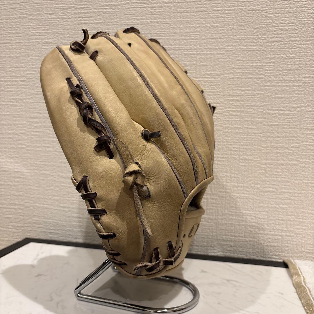 【子供用】ベージュ 編み込みデザイン 野球グローブ