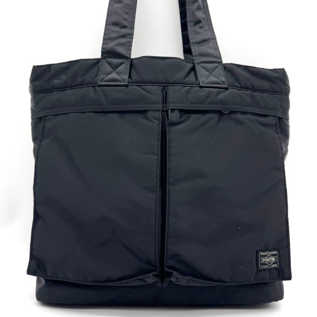 極美品✨ポーター トートバッグ タンカー TANKER A4収納 ブラック