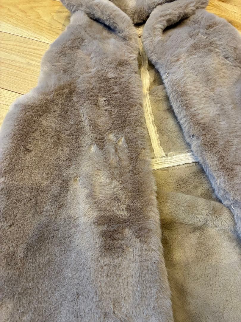 メ*0様 【新品】Vin ヤマダヤ　フーデッドファーベスト　キャメル　ファー　ベ