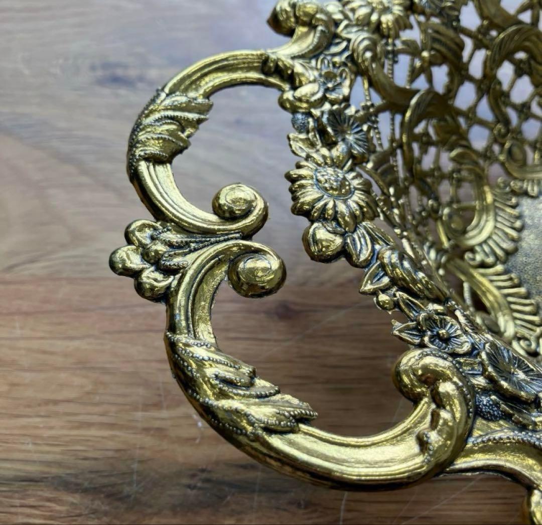 イタリア フランス アンティーク バスケット カゴ お菓子入れ 果物入れ