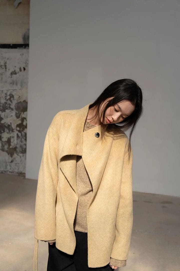 OHOTORO コート　アウター　Ecru Half Coat