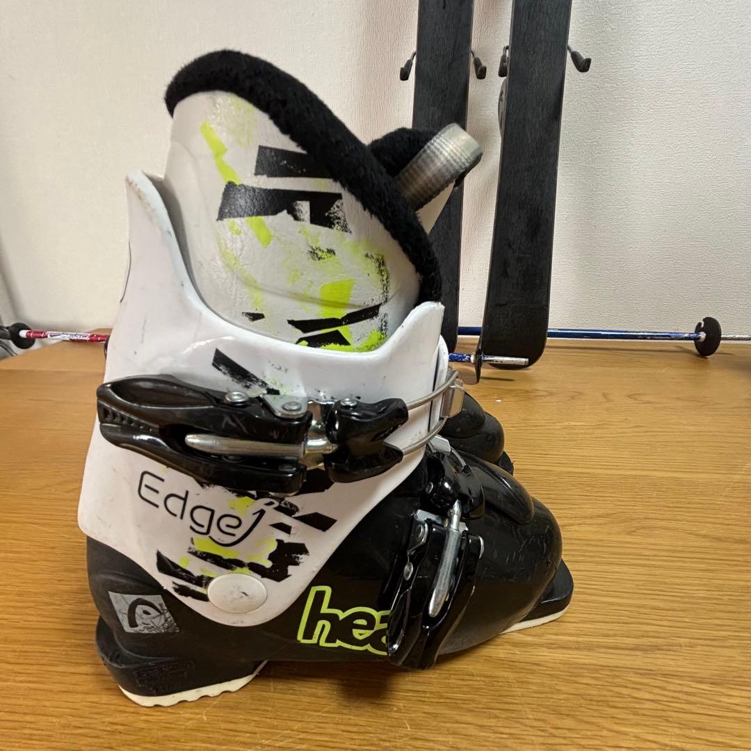 ジュニアスキー4点セット　ストック付　19-19.5cm