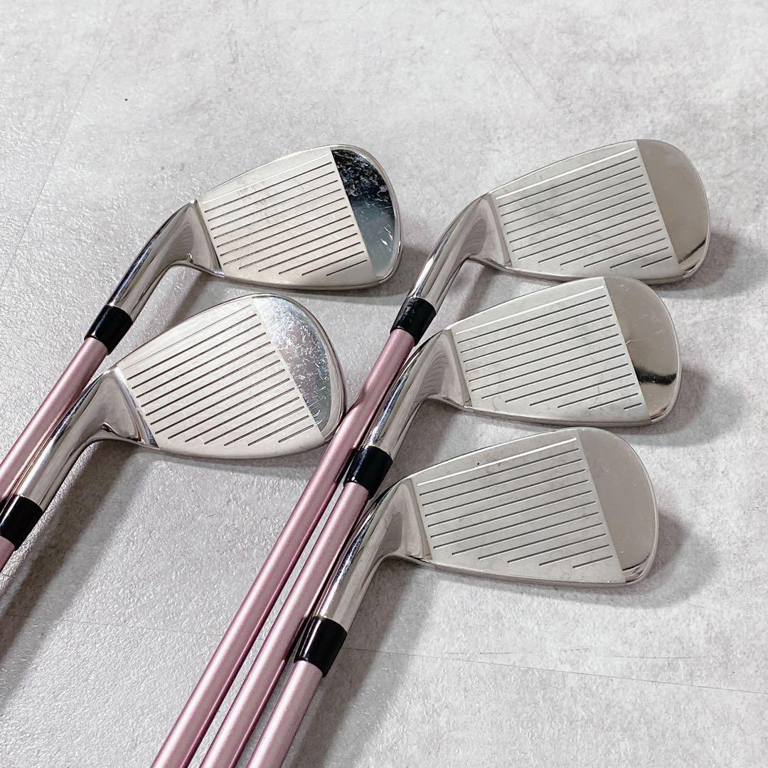 T257 テーラーメイド ミズノ ゴルフクラブ レディース セット 初心者 赤