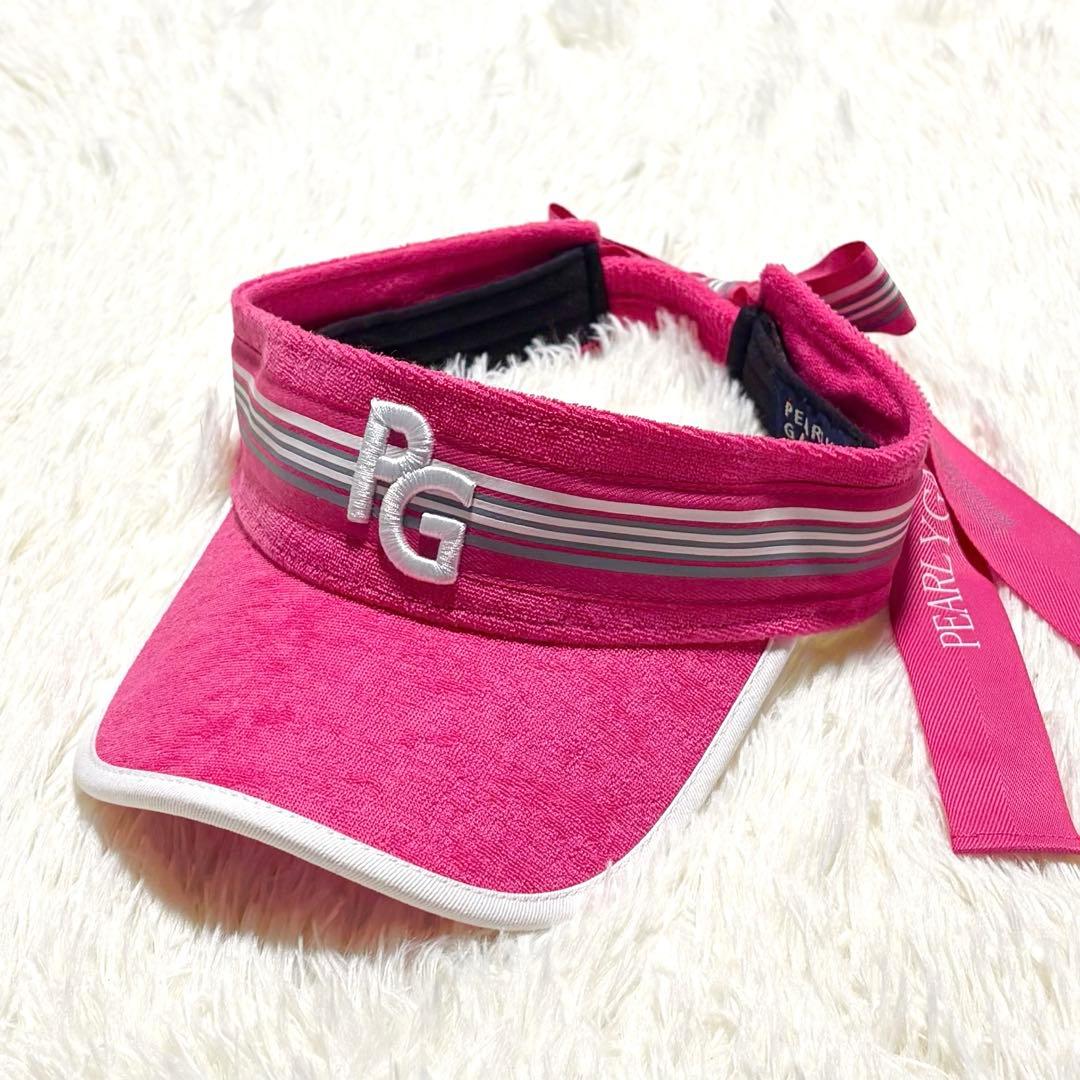 【未使用タグ付き】PEARLY GATES パーリーゲイツ サンバイザーリボン付