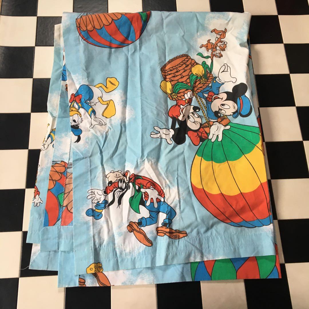 F834 ディズニー　ミッキー　ドナルド　カーテン　横約200X140cm