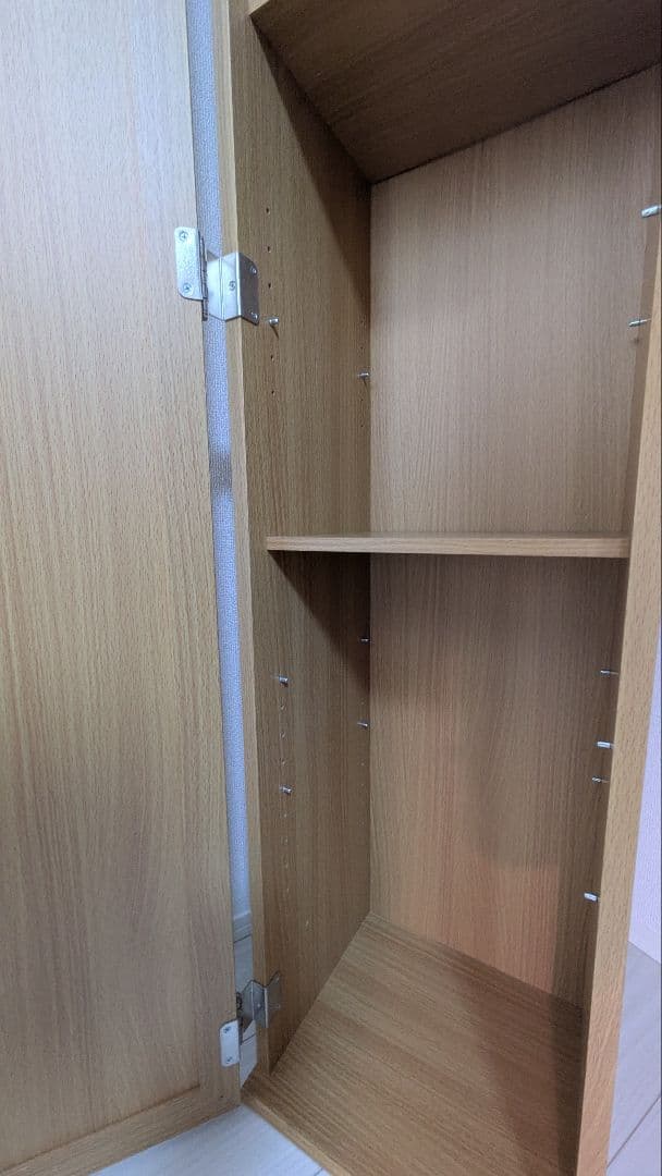 全身鏡付き木製収納ラック