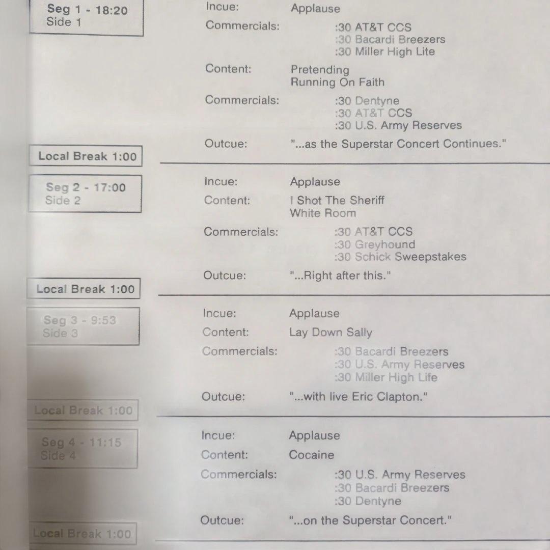 Eric Clapton　broadcast use only レコード