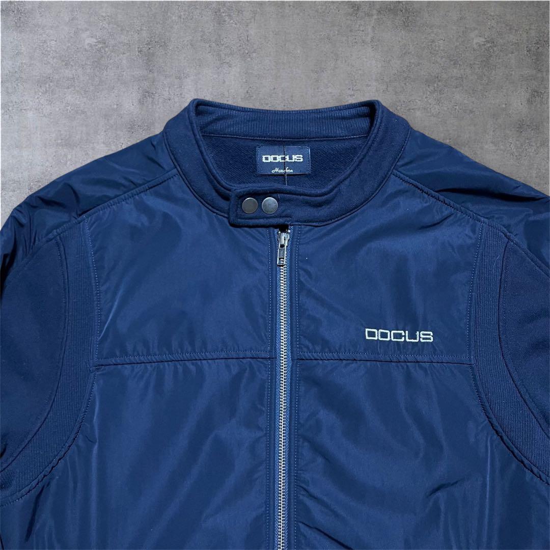 新品未使用DOCUSドゥーカス　ライダースジャケット　ネイビー　XL ゴルフ