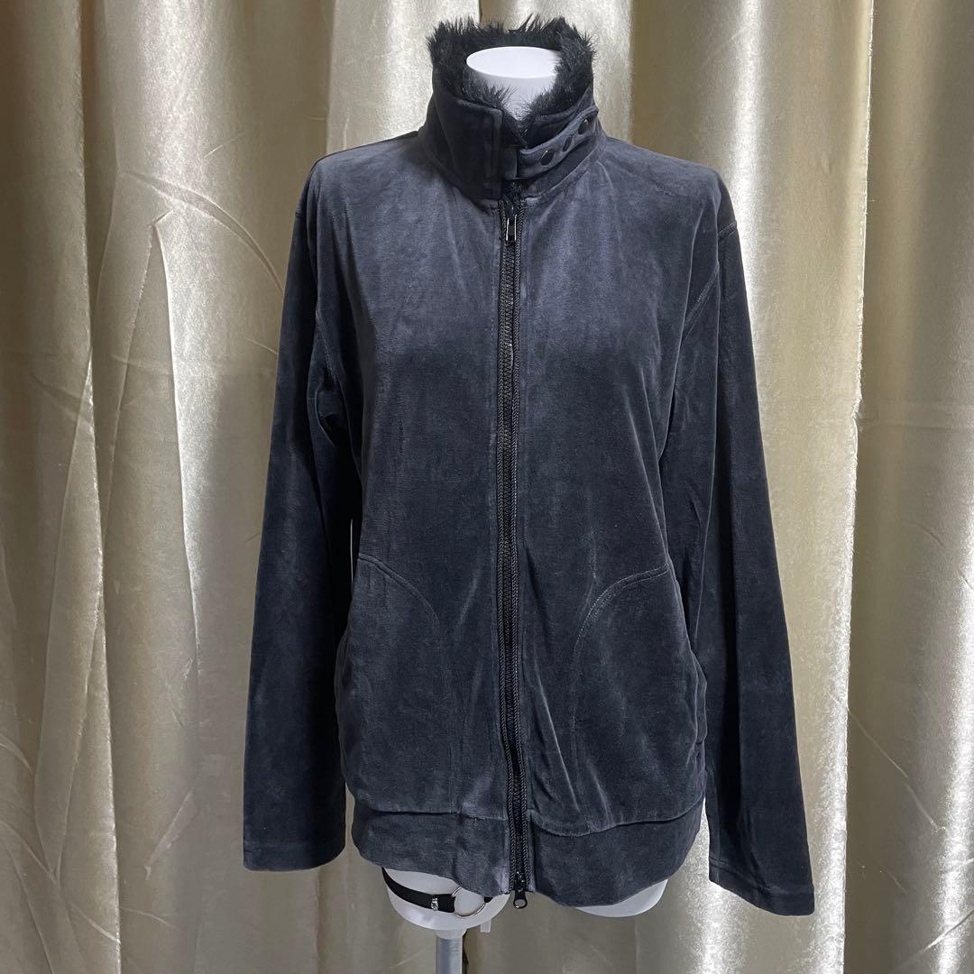 ベロアジャケット フェイクファー お兄系 ダークコア y2k