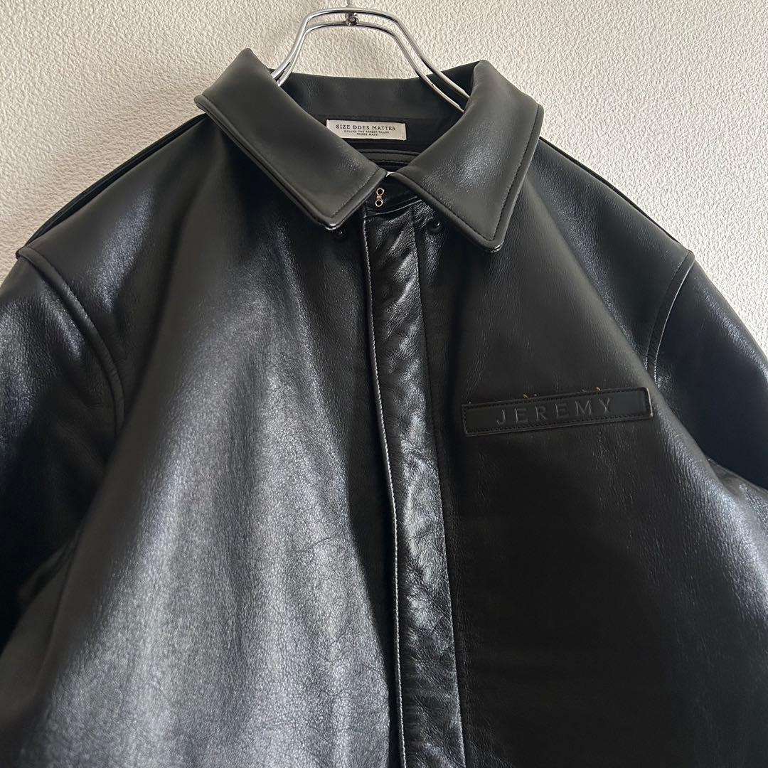 DELUXE デラックス レザージャケット 牛革 ブラック L