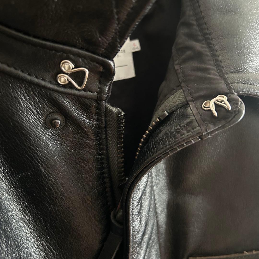 DELUXE デラックス レザージャケット 牛革 ブラック L