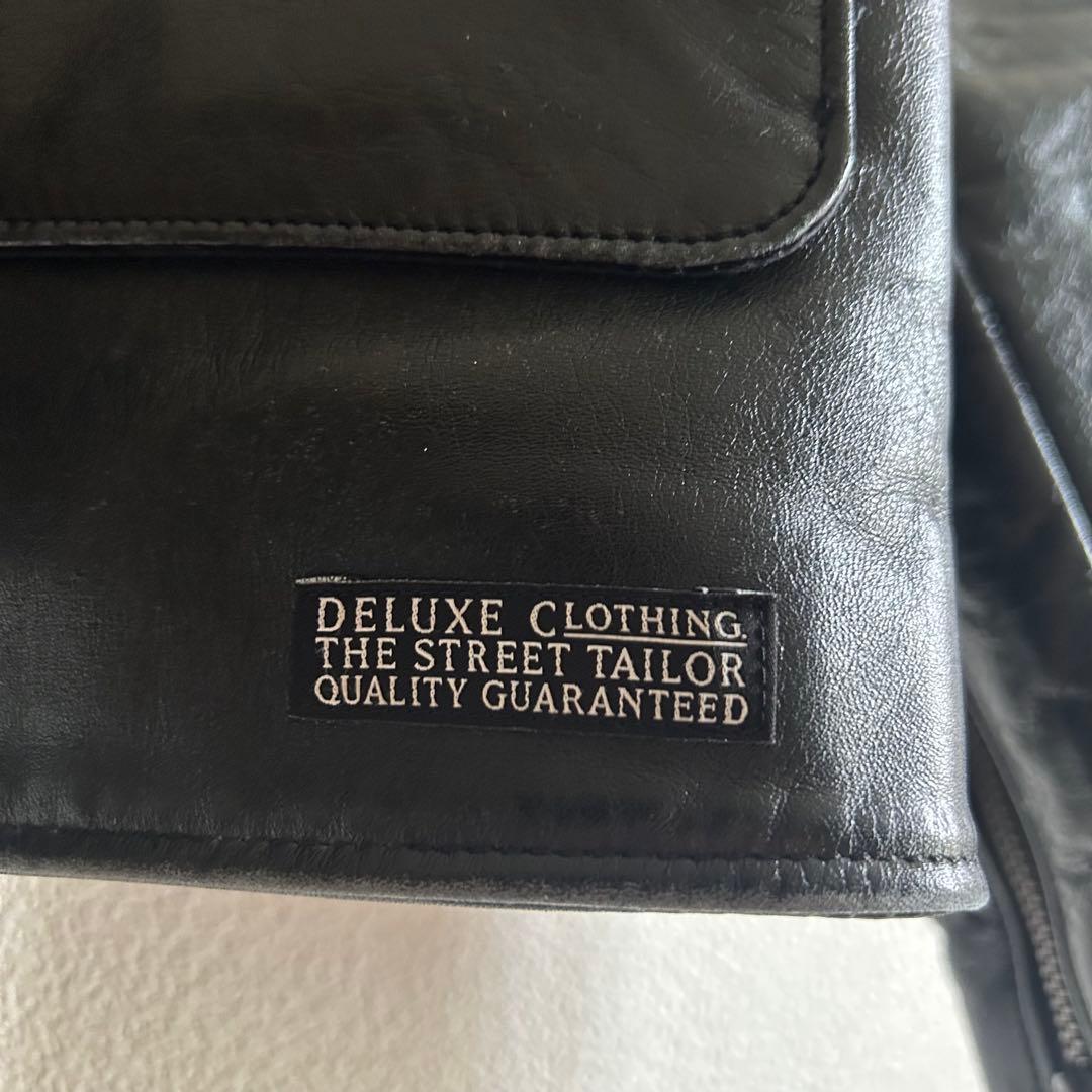 DELUXE デラックス レザージャケット 牛革 ブラック L