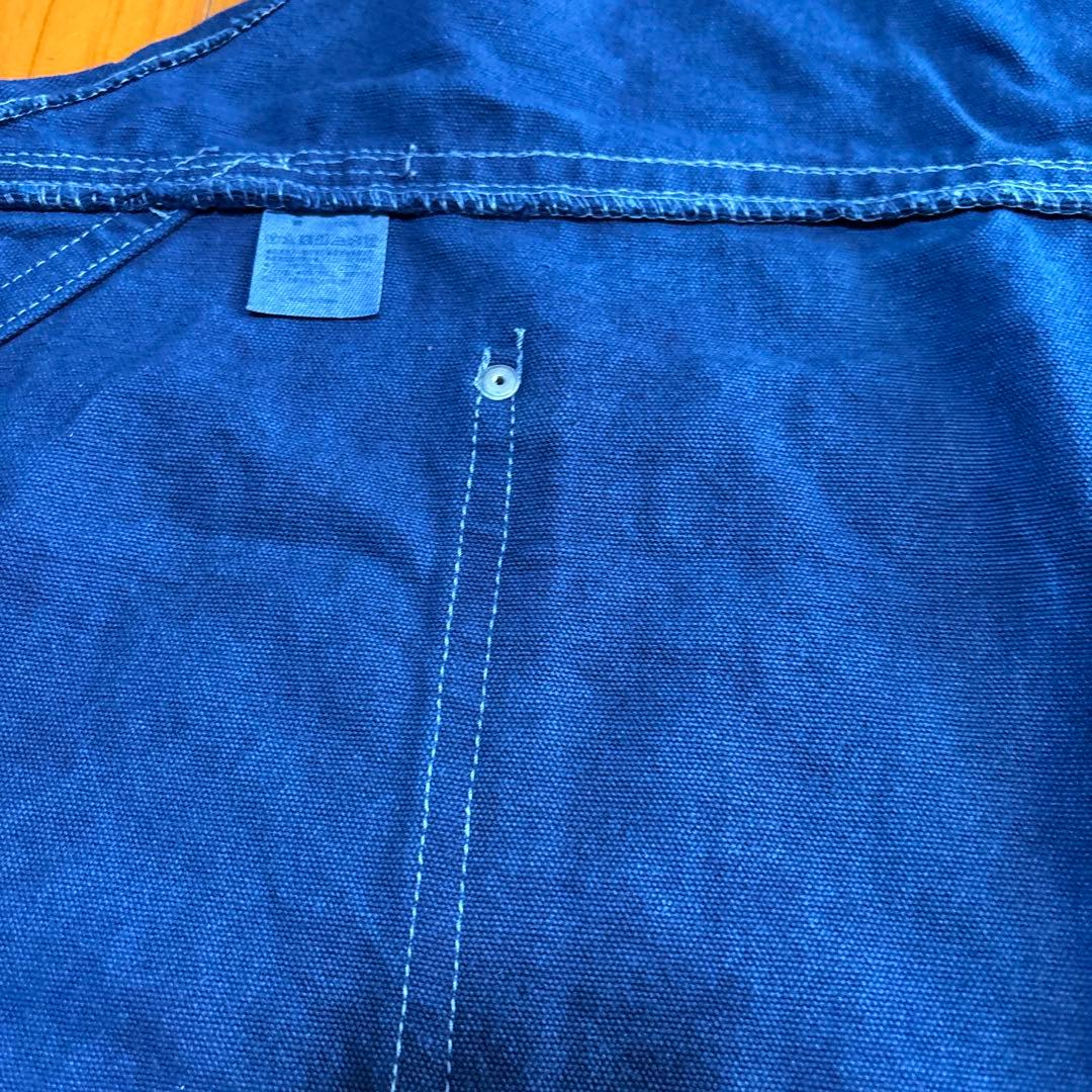 琉球藍染濃紺デニム風エプロン　男女兼用　フリーサイズ(値下げ中)