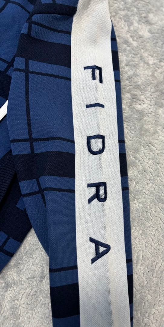 新品 フィドラ FIDRA ニットパーカー フルジップ フード付き ネイビー M